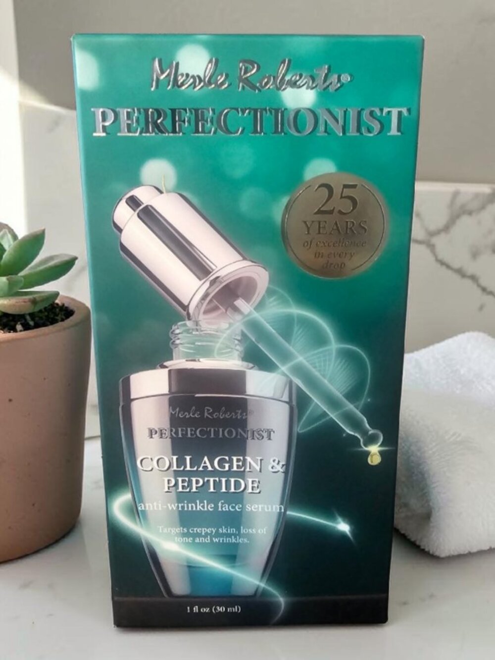 Merle Roberts Perfectionist Collagen & Peptide Anti-Wrinkle Face Serum 1oz
